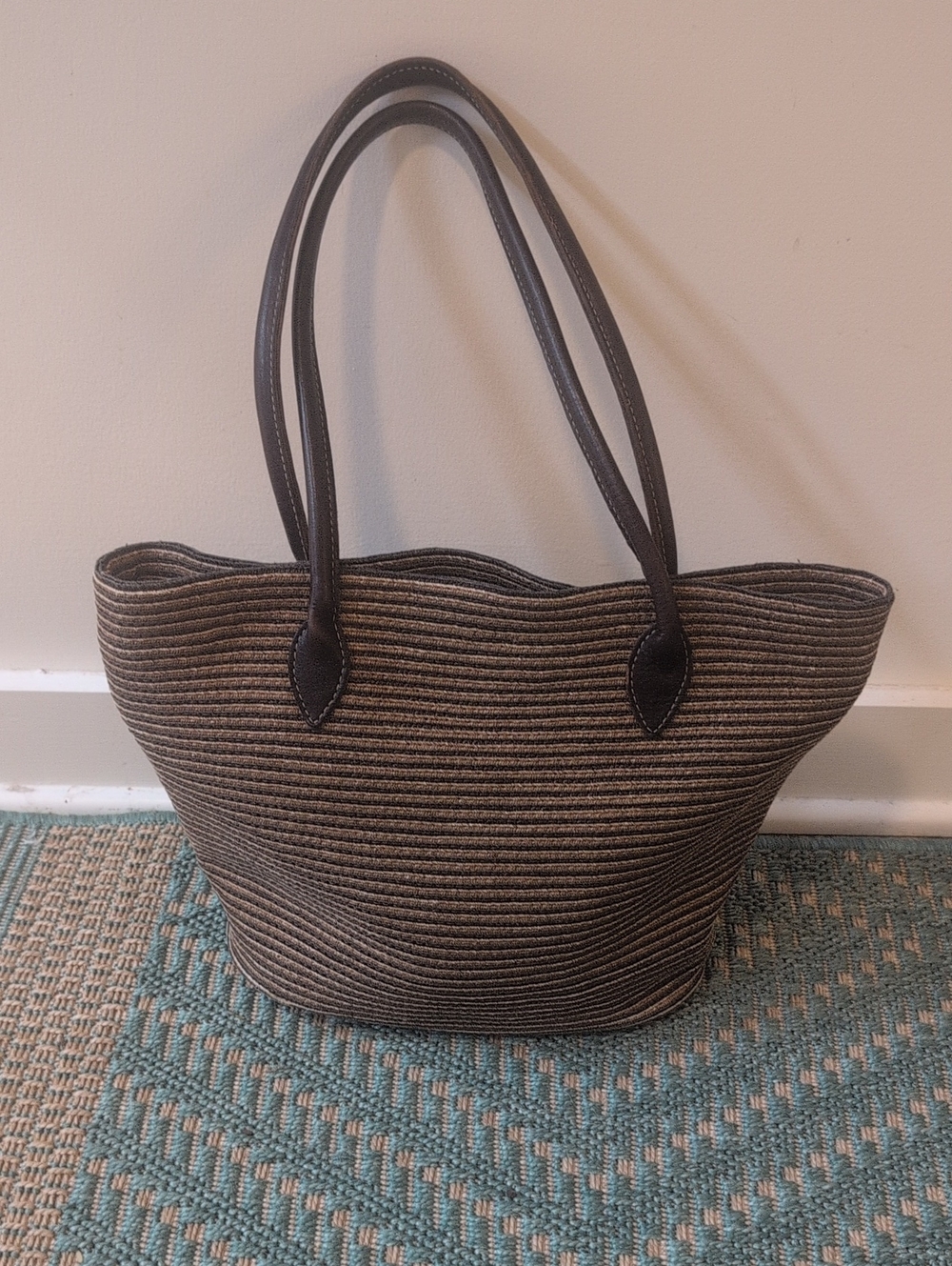 Eric Jarvits Straw Shoulder Bag
